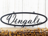 Custom Family Name Oval Metal Sign, Matte Black6.laser Cut, Steel, Name Sign, Custom Name Sign, Last Name, Laser Cut Metal Signs Custom Gift Ideas